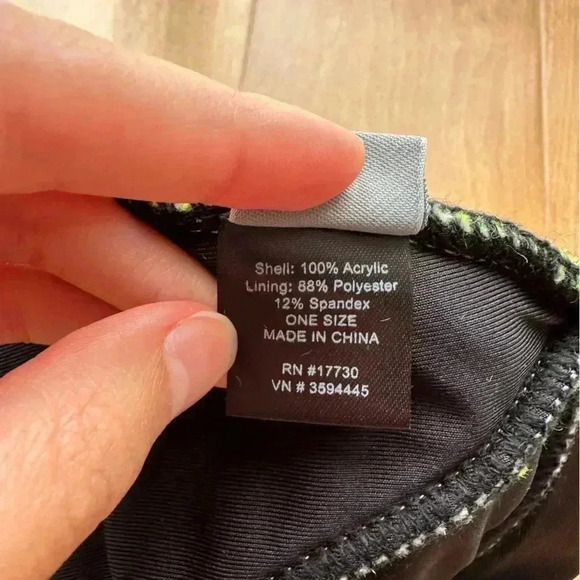 Champion Neon Green Crochet Outdoor Running Athleisure Beanie, OS - Picture 3 of 15